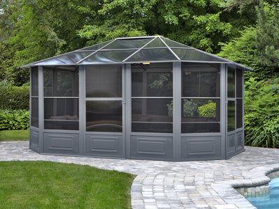 Florence 12x15 ft. Solarium–Polycarbonate Roof, Taupe