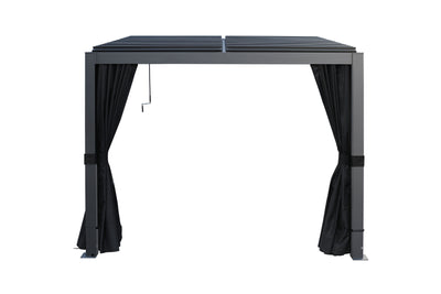 Nikko 10 x10 Aluminum Wall Mounted Pergola