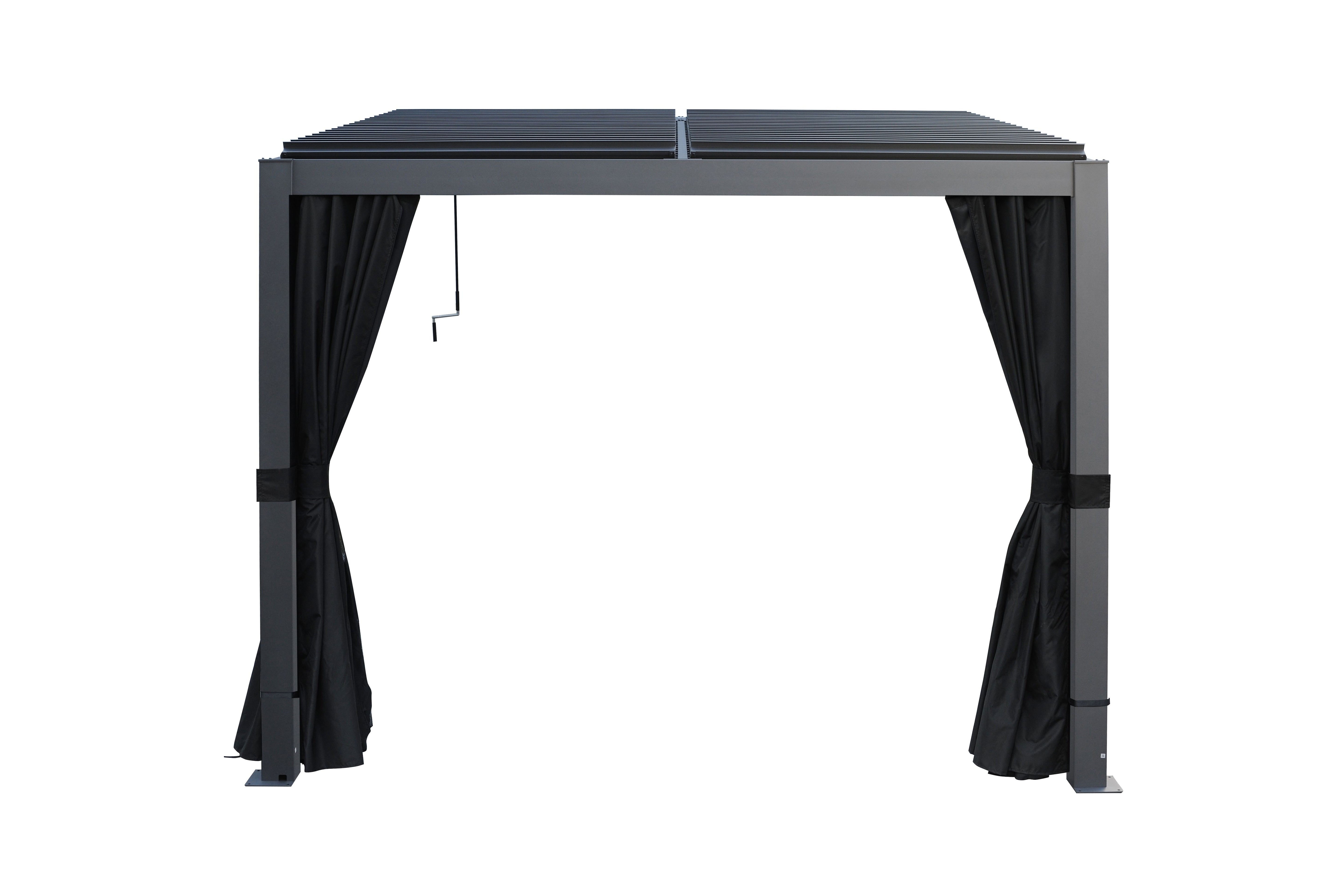Nikko 10 x10 Aluminum Wall Mounted Pergola
