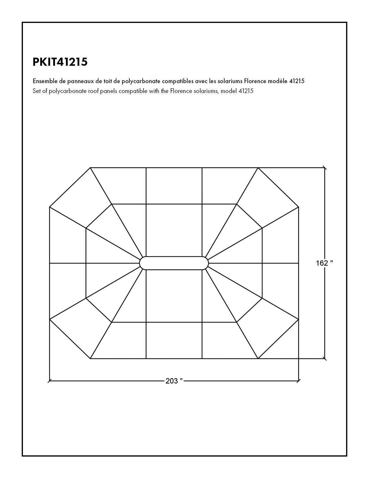 Florence Solarium Polycarbonate Roof Panel Set – Model 41215