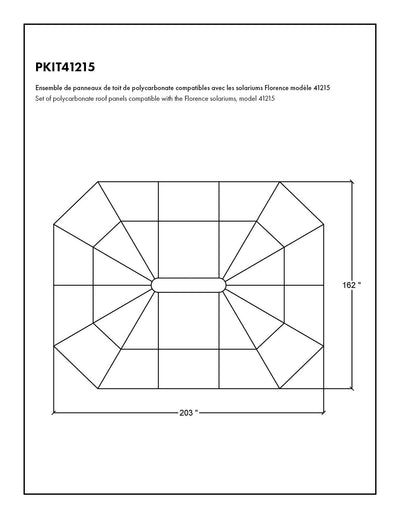 Florence Solarium Polycarbonate Roof Panel Set – Model 41215