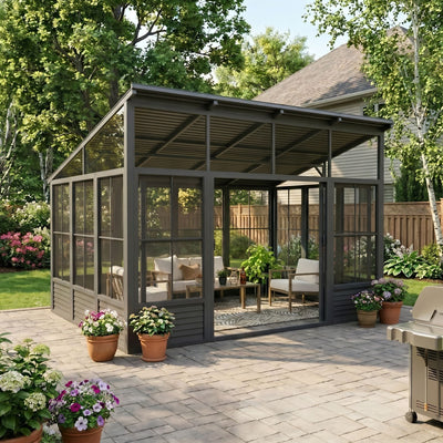 Narvik Solarium 12x15 ft.– Metal Roof