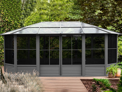 Florence 12x18 ft. Solarium–Polycarbonate Roof, Taupe