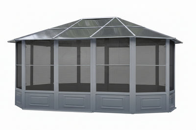 Florence 12x15 ft. Solarium–Polycarbonate Roof, Taupe