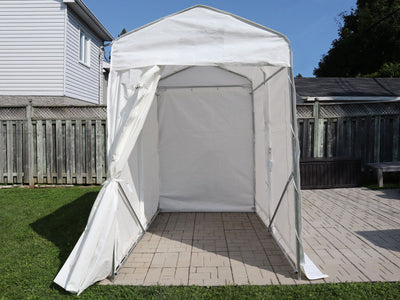 Outdoor Utility Shelter–5 ft. x 8 ft.-White