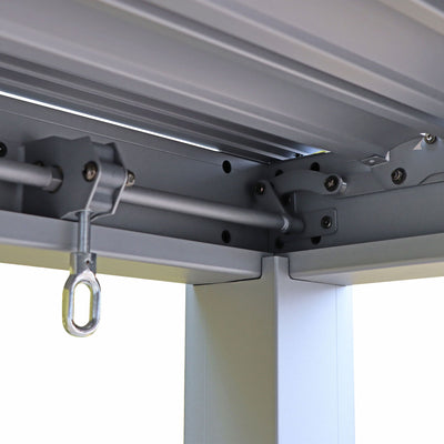 Nikko 10 x10 Aluminum Wall Mounted Pergola