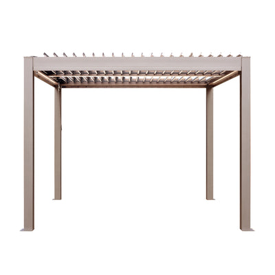 Vikos 10 X10 Aluminum Stand Alone Pergola  - With Alum Tracks