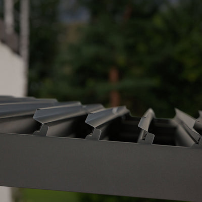 Nikko 10 x10 Aluminum Wall Mounted Pergola
