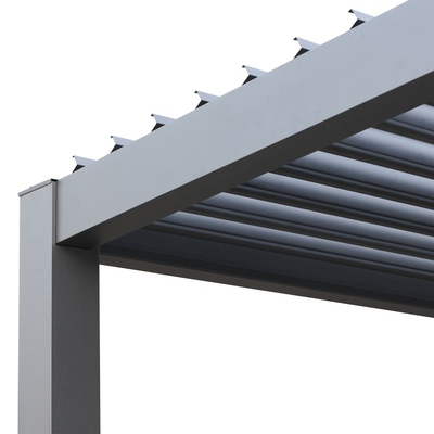 Nikko 10 x13 Aluminum Wall Mounted Pergola