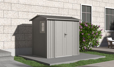 Willow 7.6x5.8 ft. Metal Shed-Slate