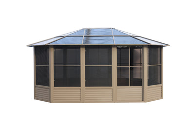 Florence 12x15 ft. Solarium–Polycarbonate Roof, Sand