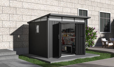 Arvada 9.5x8.2 ft. Metal Sheds-Dark Grey