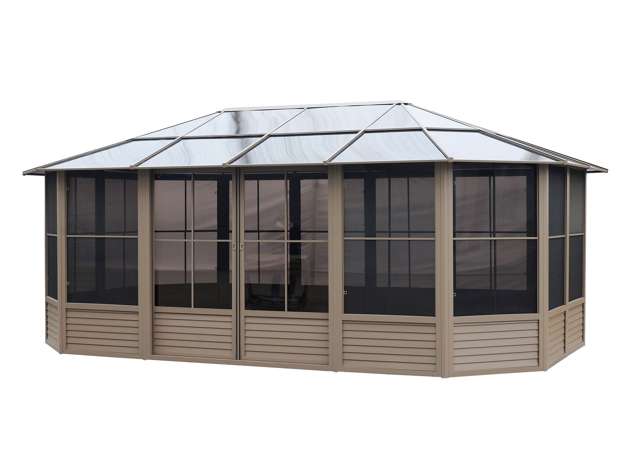 Florence 12x18 ft. Solarium–Polycarbonate Roof, Grey
