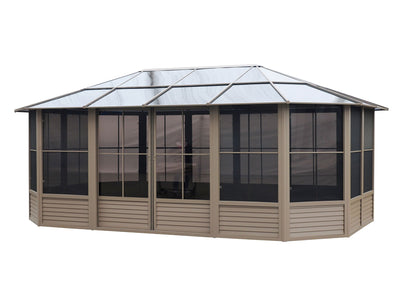 Florence 12x18 ft. Solarium–Polycarbonate Roof, Grey