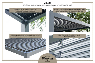 Vikos 10x10 ft. Freestanding Aluminum Pergola