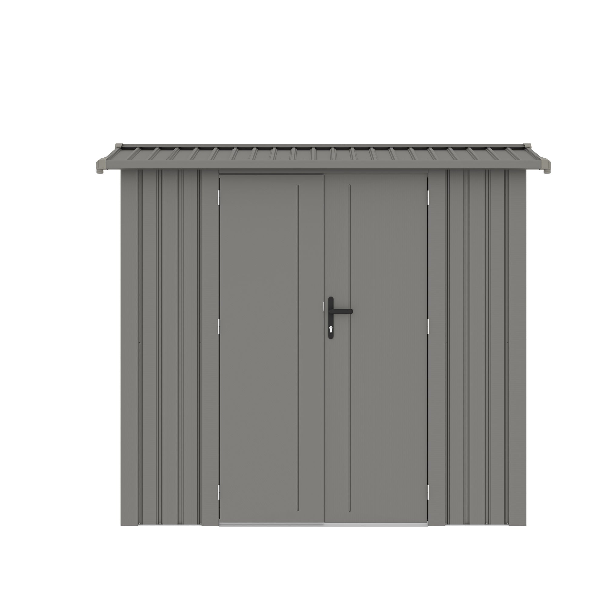 Willow 7.6 Ft x 3.7 Ft Heavy Duty Metal Shed-Slate