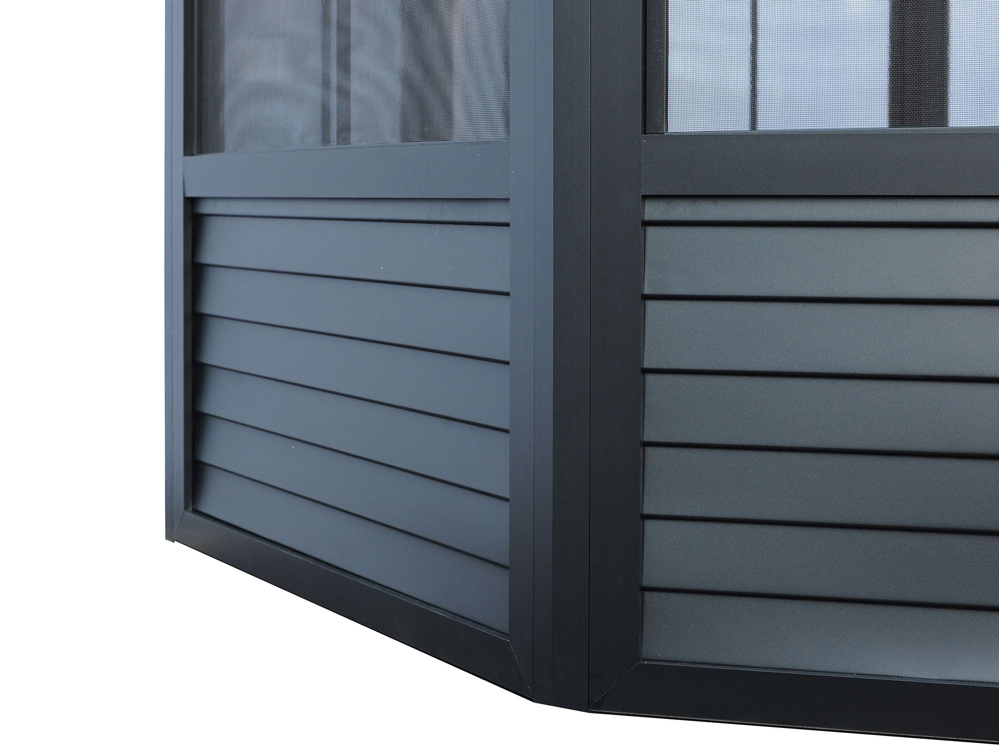 Florence 12x15 Solarium, Metal Roof–Black