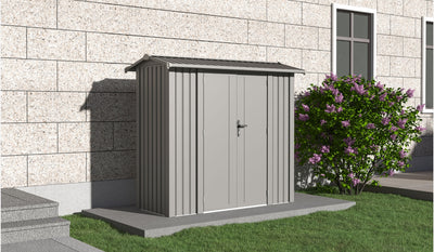 Willow 7.6x3.7 ft. Metal Shed-Slate