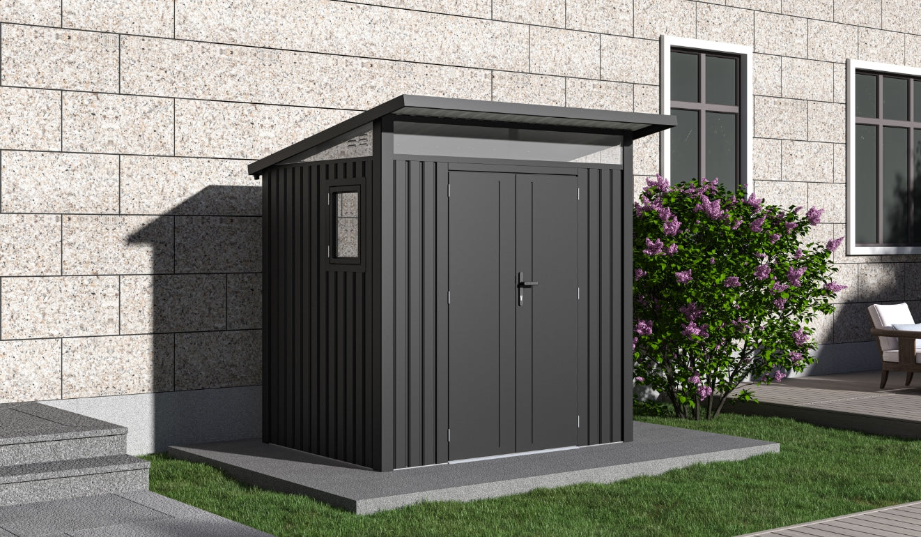 Arvada 7.4x6.1 ft. Metal Sheds-Dark Grey