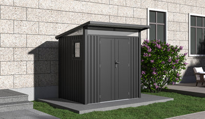 Arvada 7.4x6.1 ft. Metal Sheds-Dark Grey