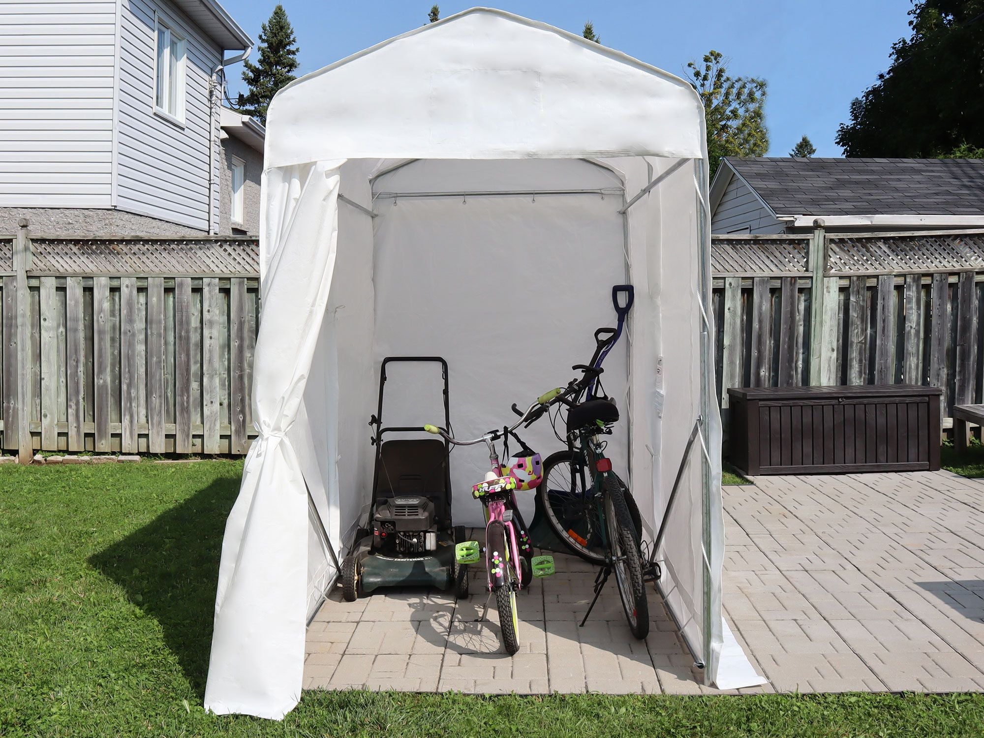 Outdoor Utility Shelter–5 ft. x 8 ft.-White