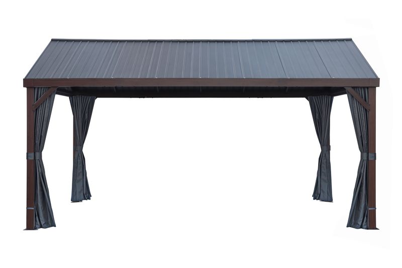 Rideaux en polyester pour gazebo de 12 x 16 pi