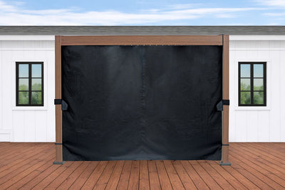 Rideaux en polyester pour pergola autoportante de 5 x 10 pi