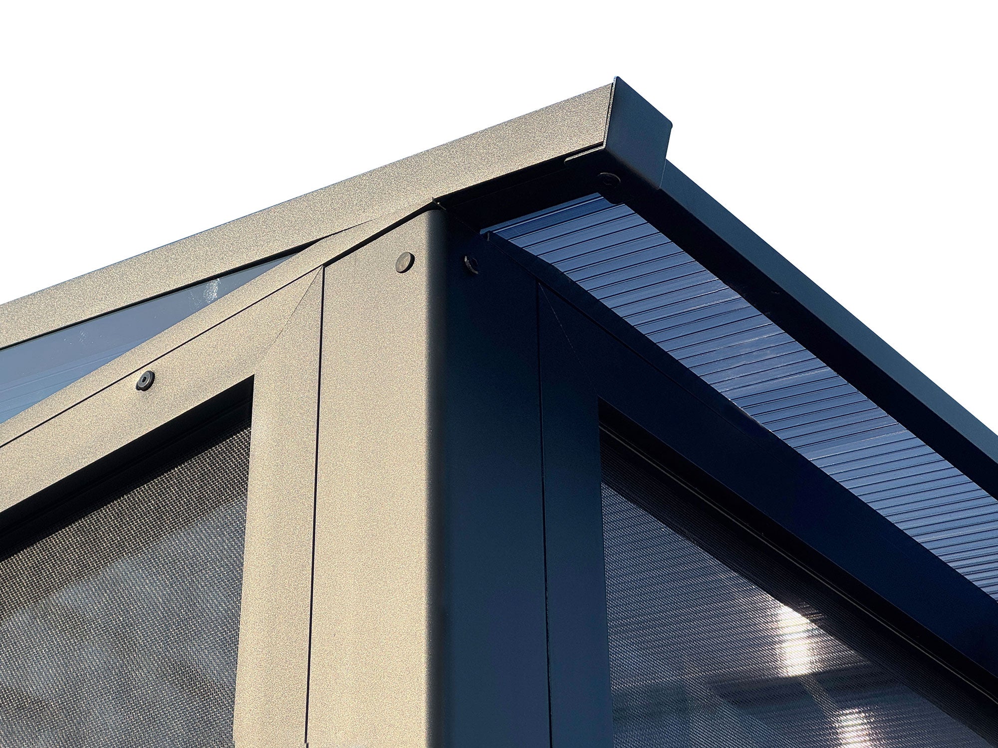 Florence 8x12 ft. Wall-Mounted Solarium,  Polycarbonate Roof–Black