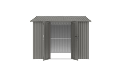 Willow 9.7x10 ft. Metal Shed–Slate