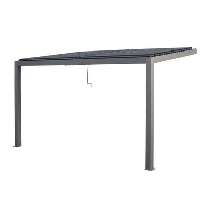 Nikko 10 x13 Aluminum Wall Mounted Pergola