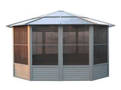 Florence 12x18 ft. Solarium–Polycarbonate Roof, Taupe
