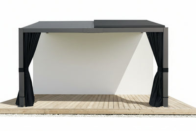 Nikko 10 x13 Aluminum Wall Mounted Pergola