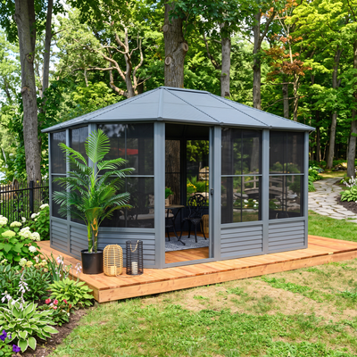 Florence 12x15 ft. Solarium–Metal Roof, Slate