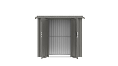 Willow 7.6x3.7 ft. Metal Shed-Slate