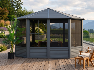 Florence 12x12 ft. Solarium–metal Roof, Slate