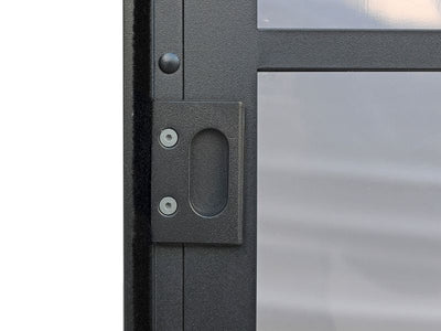 Solarium mural Florence 3 x 3,6 m avec toit en polycarbonate – Noir
