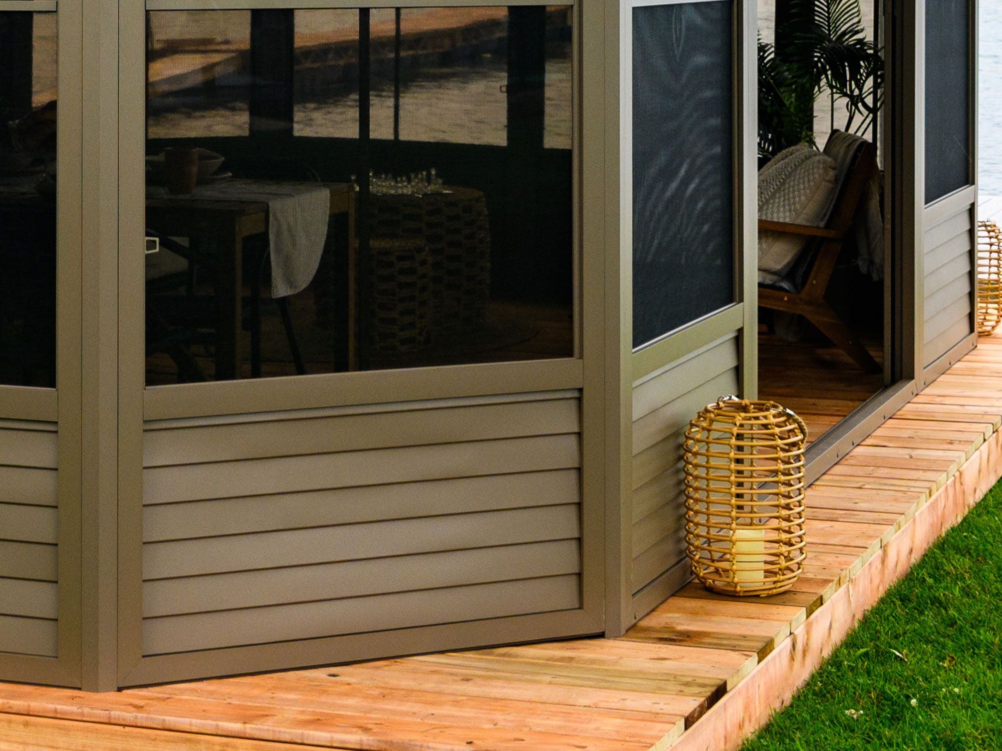 Florence 12x18 ft. Solarium–Metal Roof, Sand