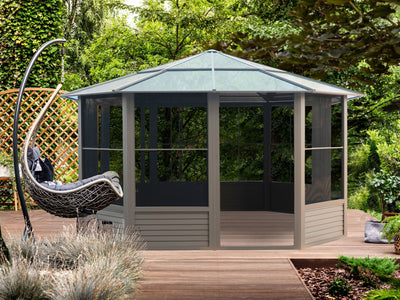 Florence 12x12 ft. Solarium–Polycarbonate Roof, Gray