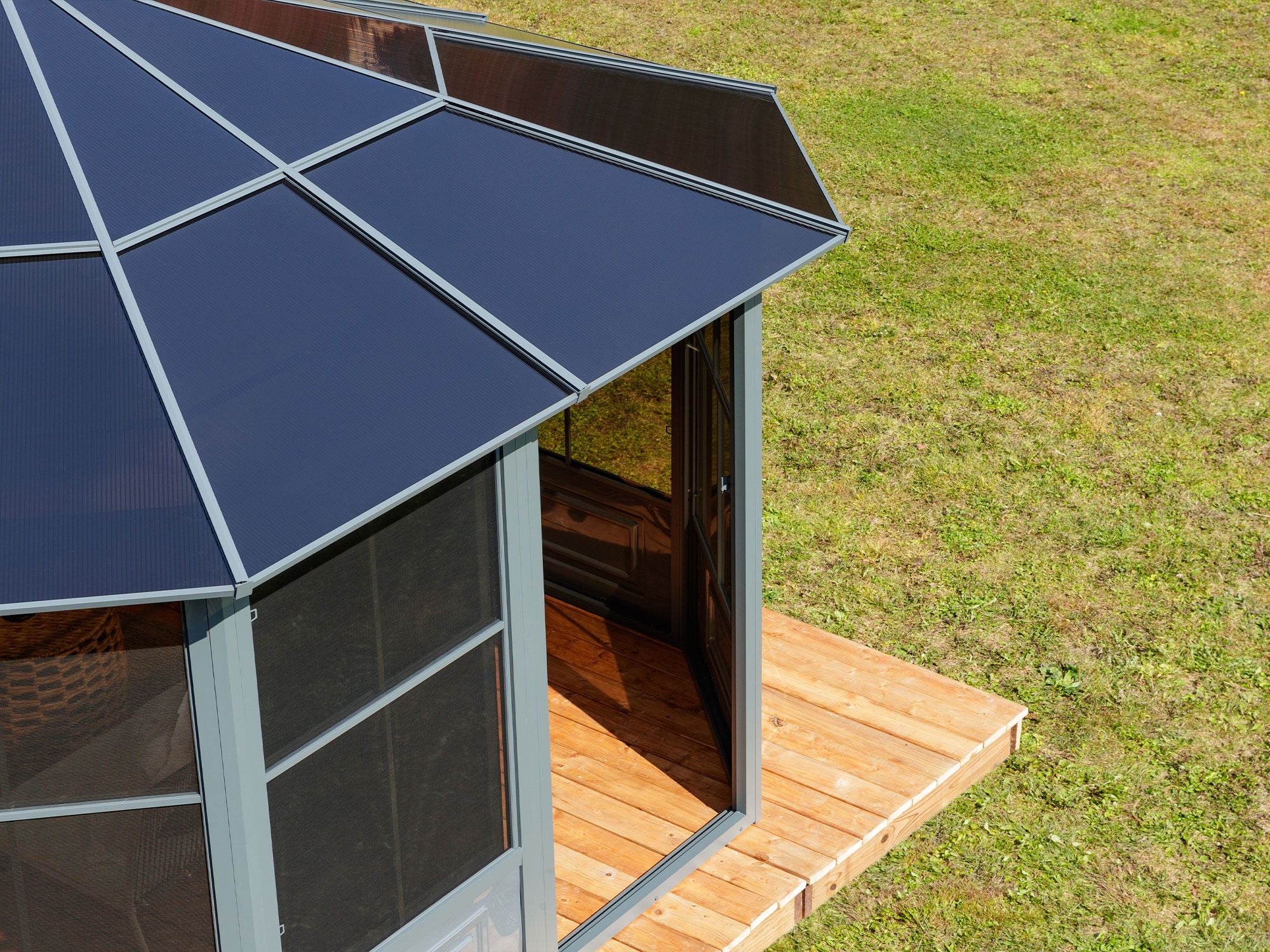 Florence 12x15 ft. Solarium–Polycarbonate Roof, Slate