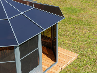 Florence 12x15 ft. Solarium–Polycarbonate Roof, Slate