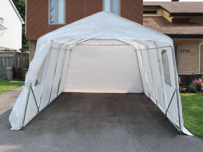 Car Shelter 11 ft. x 16 ft.–White