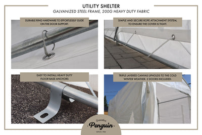 Outdoor Utility Shelter–5 ft. x 8 ft.-White