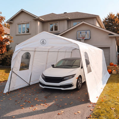 Car Shelter 11 ft. x 20 ft.–White