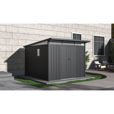 Arvada 9.5x10.3 ft. Metal Sheds-Dark Grey