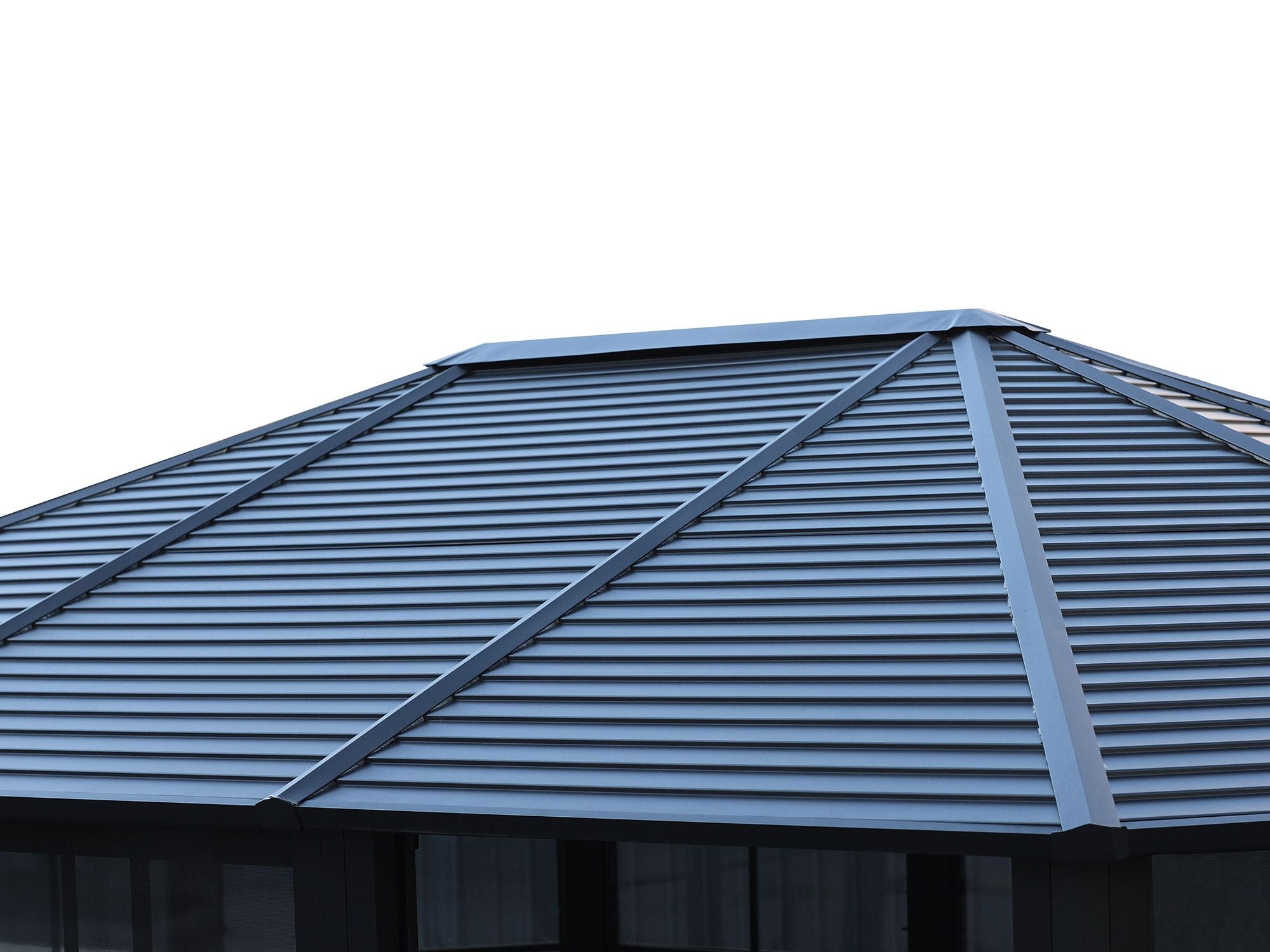 Florence 12x15 Solarium, Metal Roof–Black