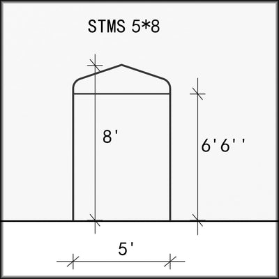 Outdoor Utility Shelter–5 ft. x 8 ft.-White
