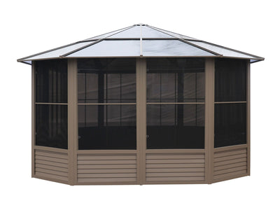 Florence 12x18 ft. Solarium–Polycarbonate Roof, Grey