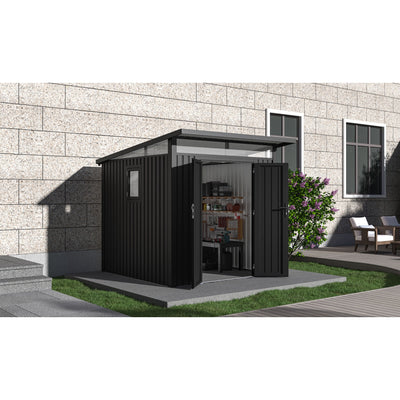 Arvada 7.4x8.2 ft. Metal Sheds-Dark Grey