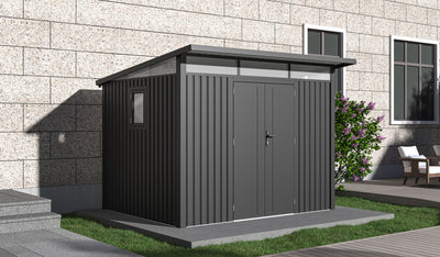 Arvada 9.5x8.2 ft. Metal Sheds-Dark Grey