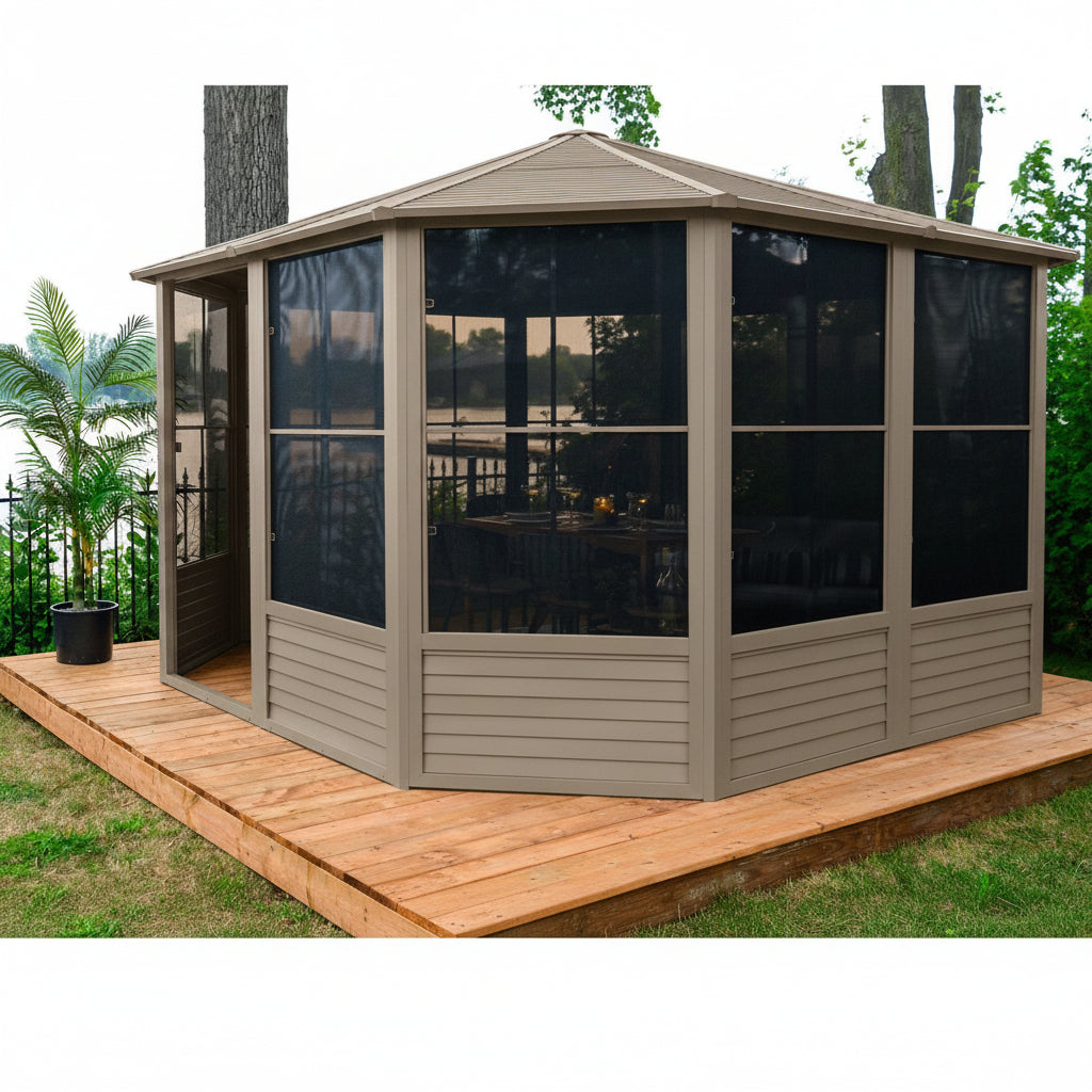 Florence 12x12 ft. Solarium–metal Roof, Gray